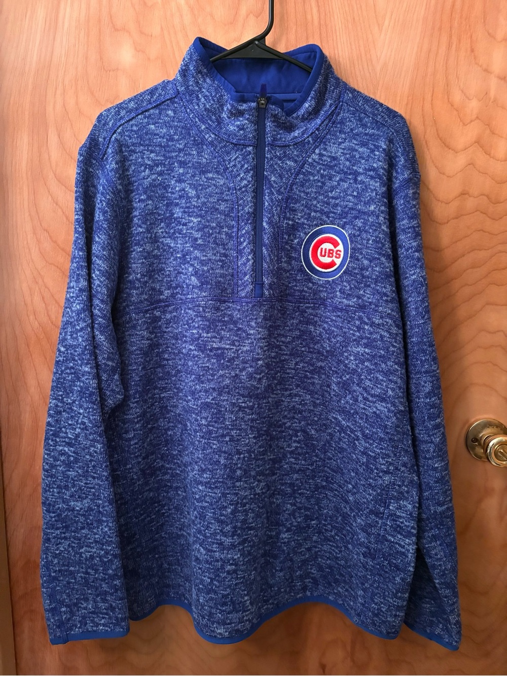 Chicago Cubs Quarterzip Pullover Sweatshirt Antigua Men’s XL Blue Logo Collared